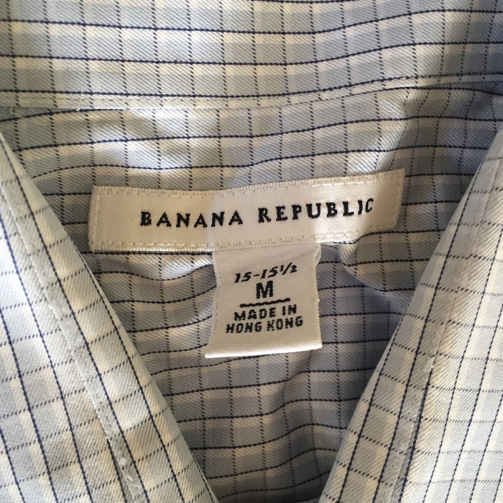 Banana Republic blue dress shirt 15-15 1/2